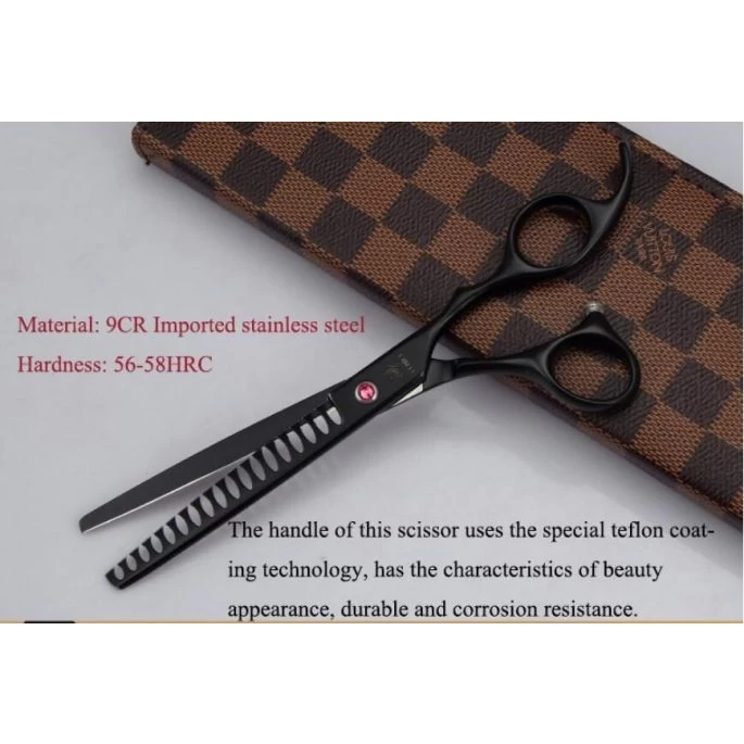 Fenice Black Trimschaar - 18 Tands Uitdunschaar 7,5 Inch - Afbeelding 4