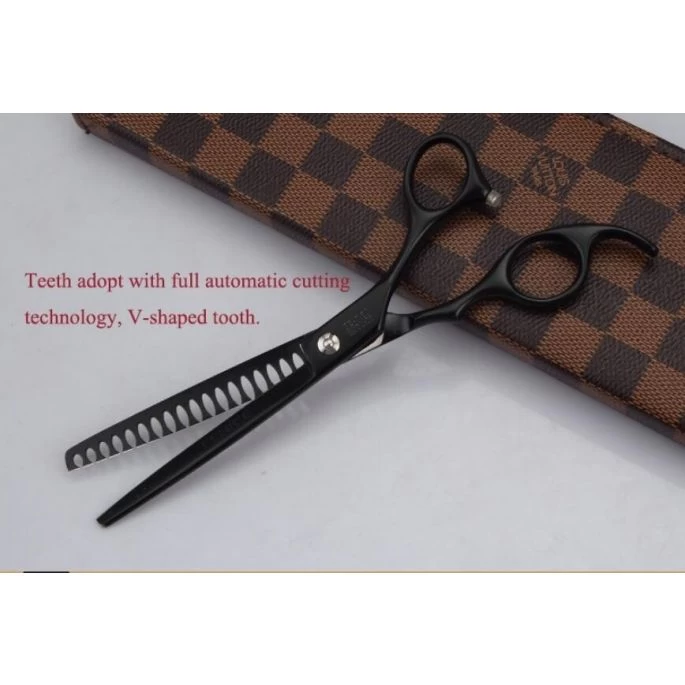 Fenice Black Trimschaar - 18 Tands Uitdunschaar 7,5 Inch - Afbeelding 2