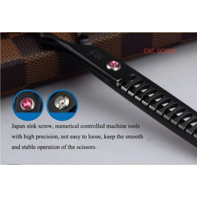 Fenice Black Trimschaar - 18 Tands Uitdunschaar 7,5 Inch - Afbeelding 3