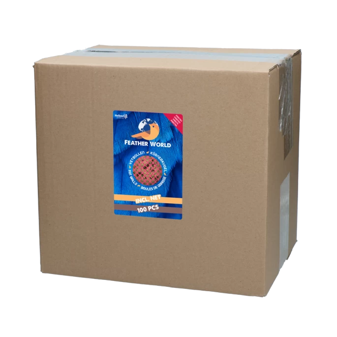 Feather World Insecten Mezenbol Incl. Net (rood) 100 St