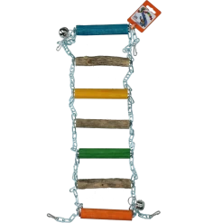 Birrdeeez Parrot Bridge Ladder Wood & Chain