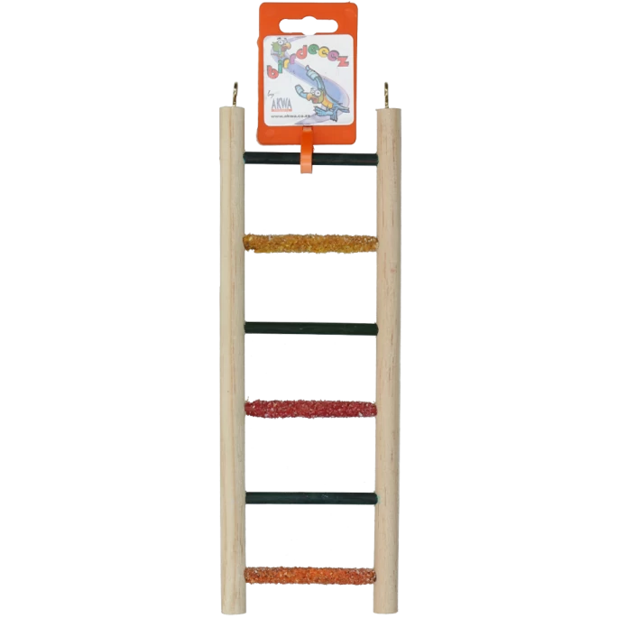 Birrdeeez Budgie Ladder 6 Step All Wood