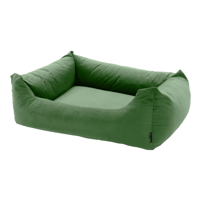 Madison Velours Dog Bed Groen L