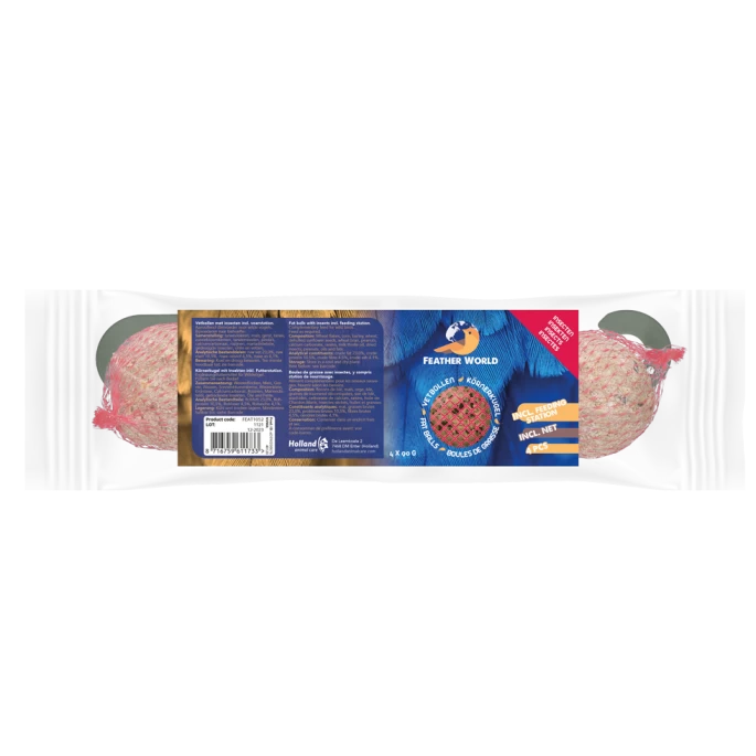 Feather World Voerstation Met 4 Mezen Insectbolletjes