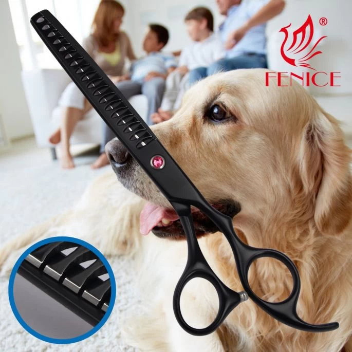 Fenice Black Trimschaar - 18 Tands Uitdunschaar 7,5 Inch