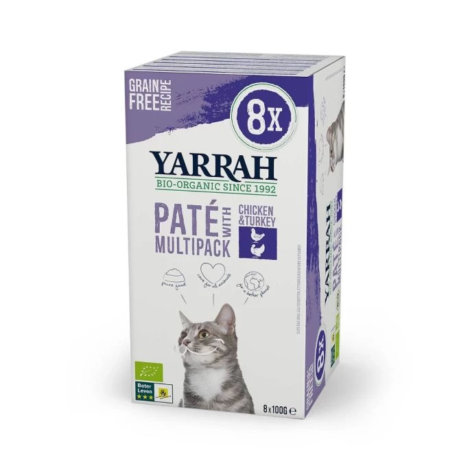 Yarrah Kat Alu MP Pate Kip&Kalkoen 8x100 Gram - Afbeelding 2