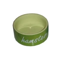 Hamster Eetbak Steen Groen. Inhoud: 1st. 6 Cm.