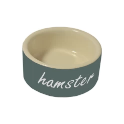 Hamster Eetbak Steen Grijs. Inhoud: 1st. 8 Cm.