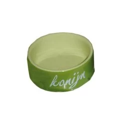 Konijnen Eetbak Steen Groen. Inhoud: 1st. 12 Cm.