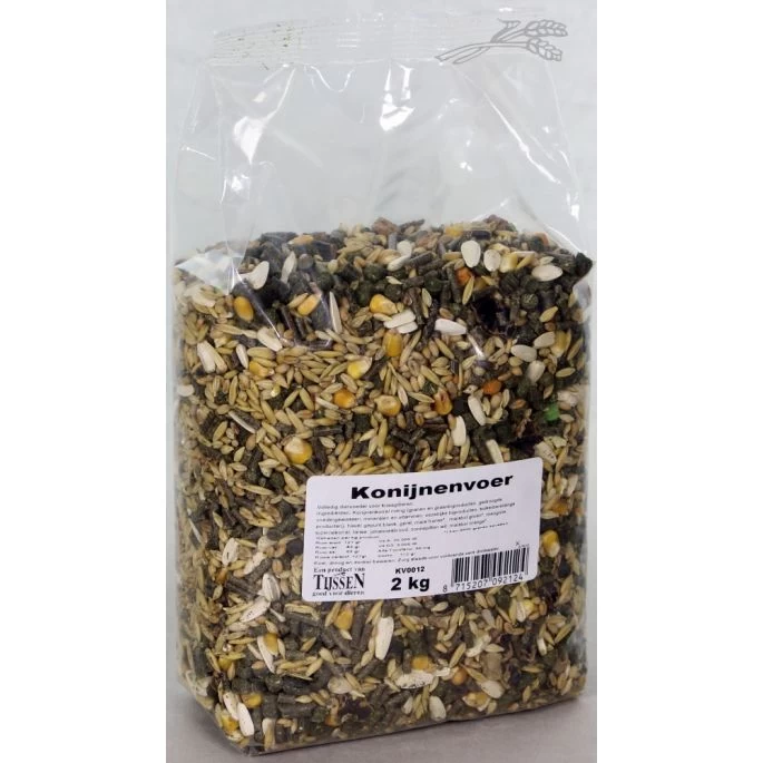 Konijnenvoer. Inhoud: 2kg.