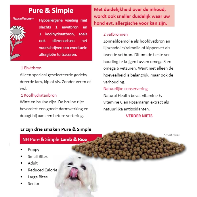 NH Hond Lam En Rijst - Reduced Calorie - Afbeelding 3