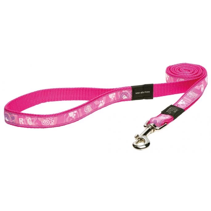 ROGZ Beach Bum Lijn Pink Paw. Verpakking: 1st. 20mm - 3/4"